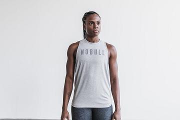 Grey Nobull WoHigh-Neck Tank (CLASSIC Colors) Women's Tanks | CA C2264T